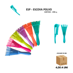 Escova Polvo para Cabelos Cacheados – 50 Un Cores Sortidas