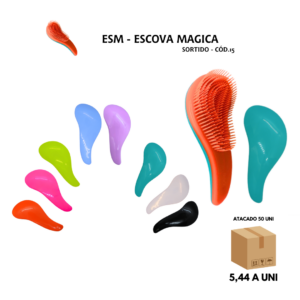 Escova Mágica Desembaraçante – 50 Un | Cores Sortidas