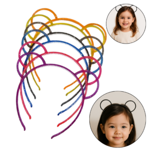 Tiara Plástica Infantil Orelha de Urso Festas/Brindes 300un