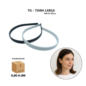 Tiara Lisa Larga para cabelo Adulto e Infantil Atacado
