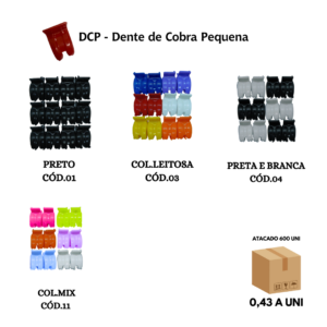 Piranha de Cabelo Dente de Cobra Pequena 600 Unidades